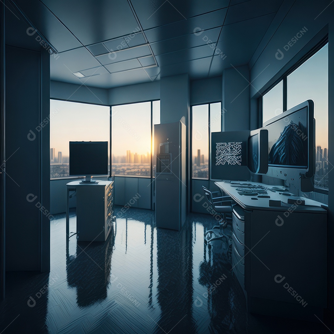 Sala de tomografia computadorizada.