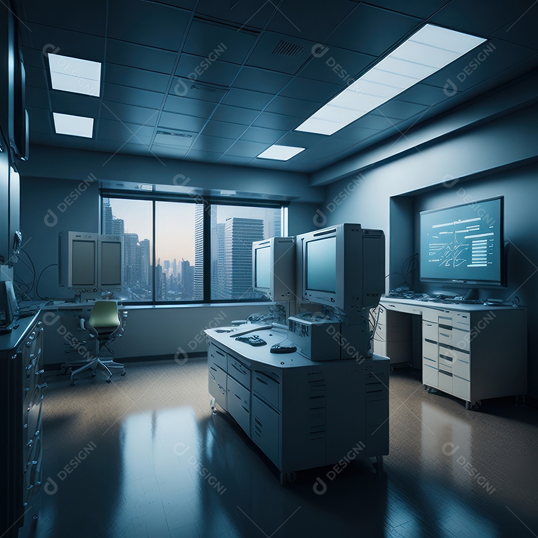 Sala de tomografia computadorizada.