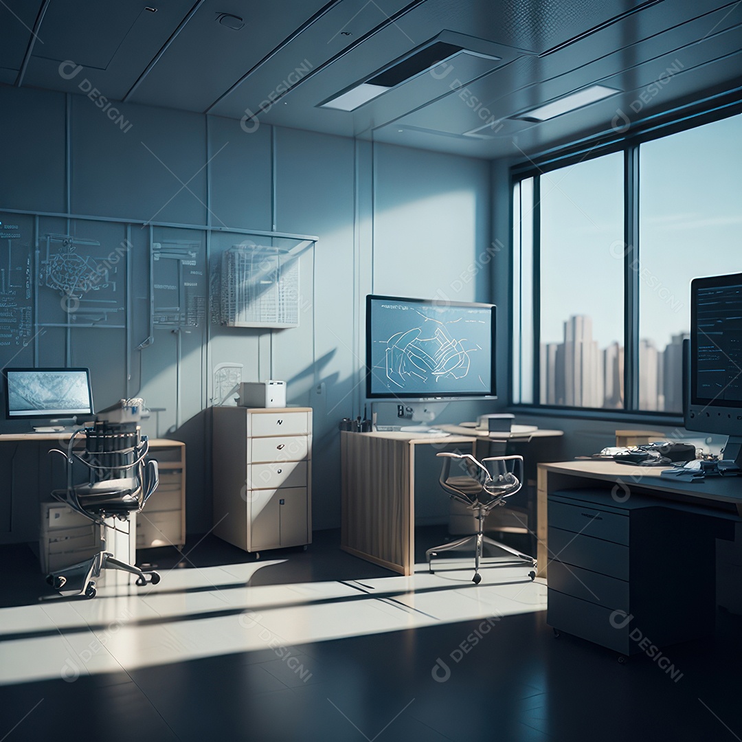 Sala de tomografia computadorizada.