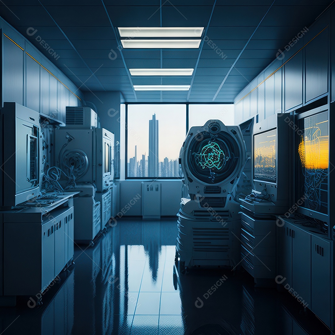 Sala de tomografia computadorizada.