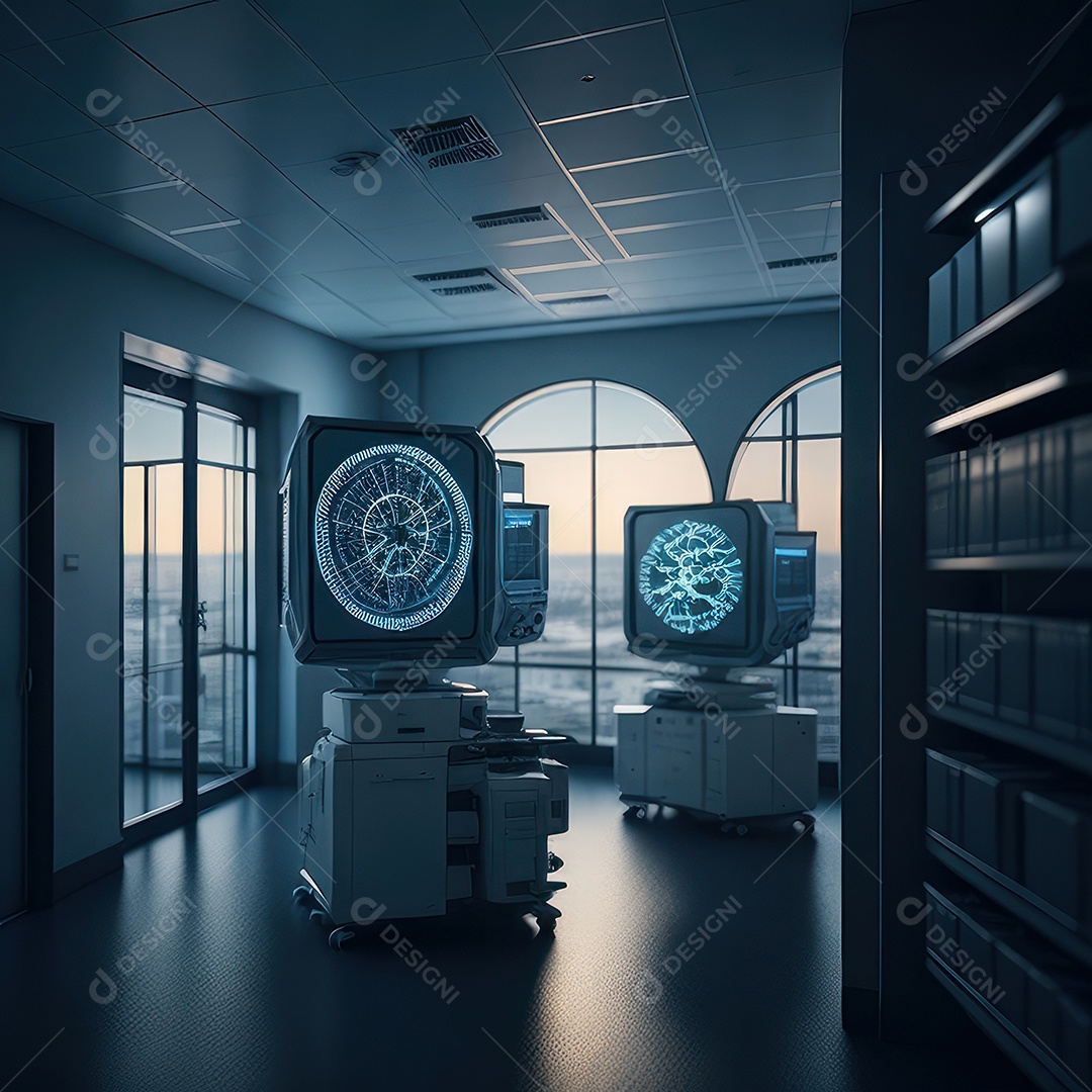 Sala de tomografia computadorizada.