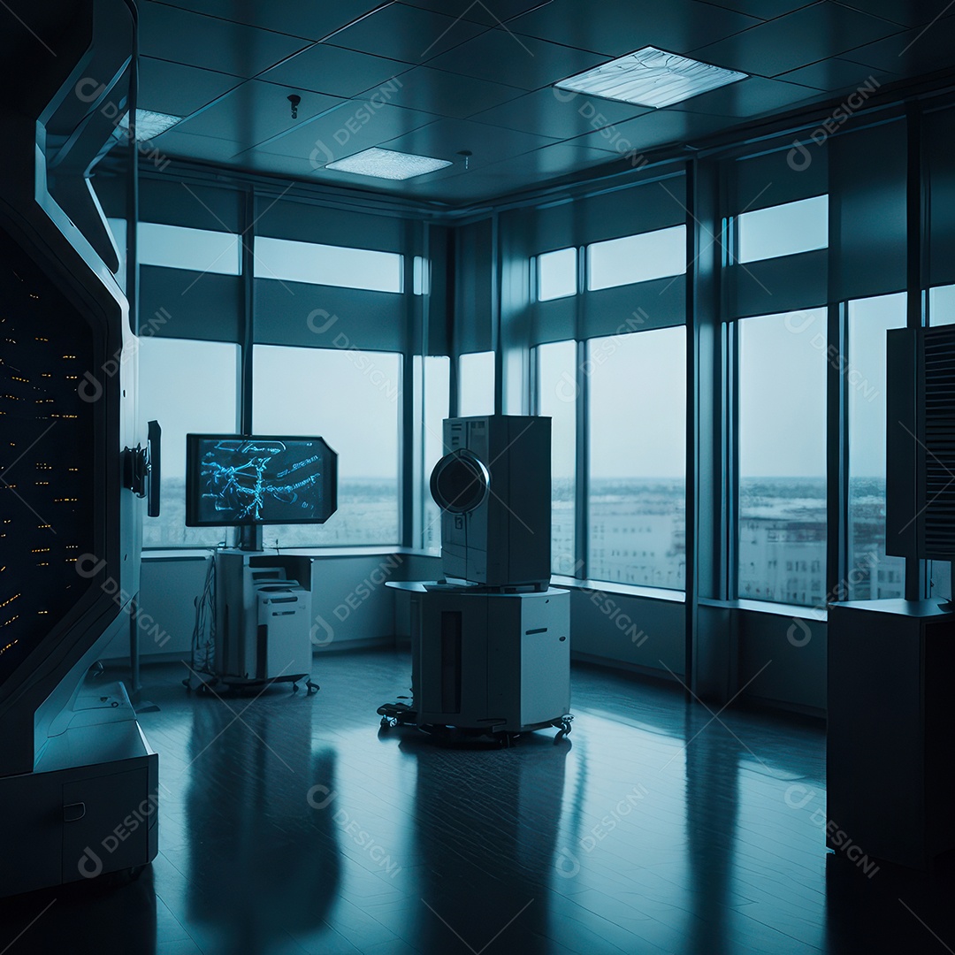 Sala de tomografia computadorizada.