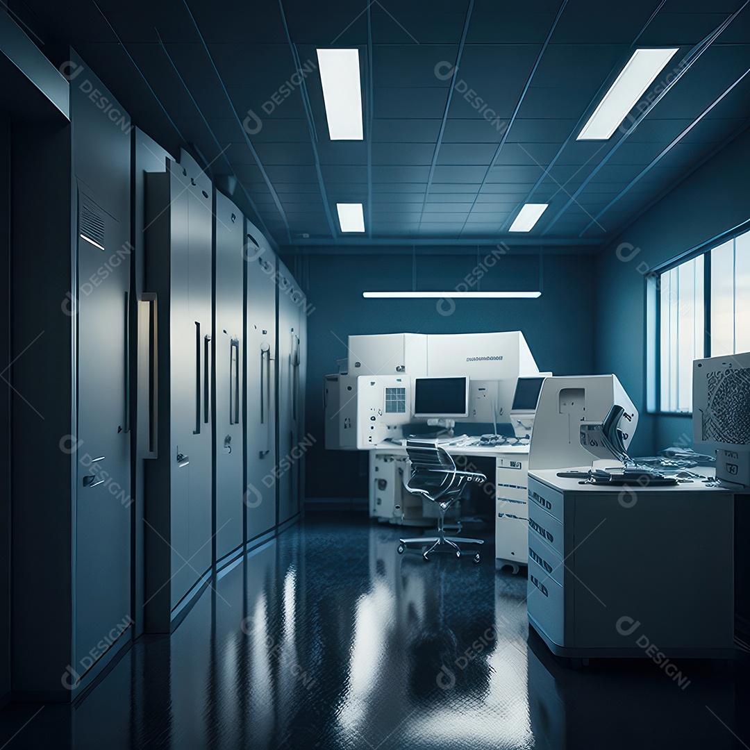 Imagem realista de escritório.