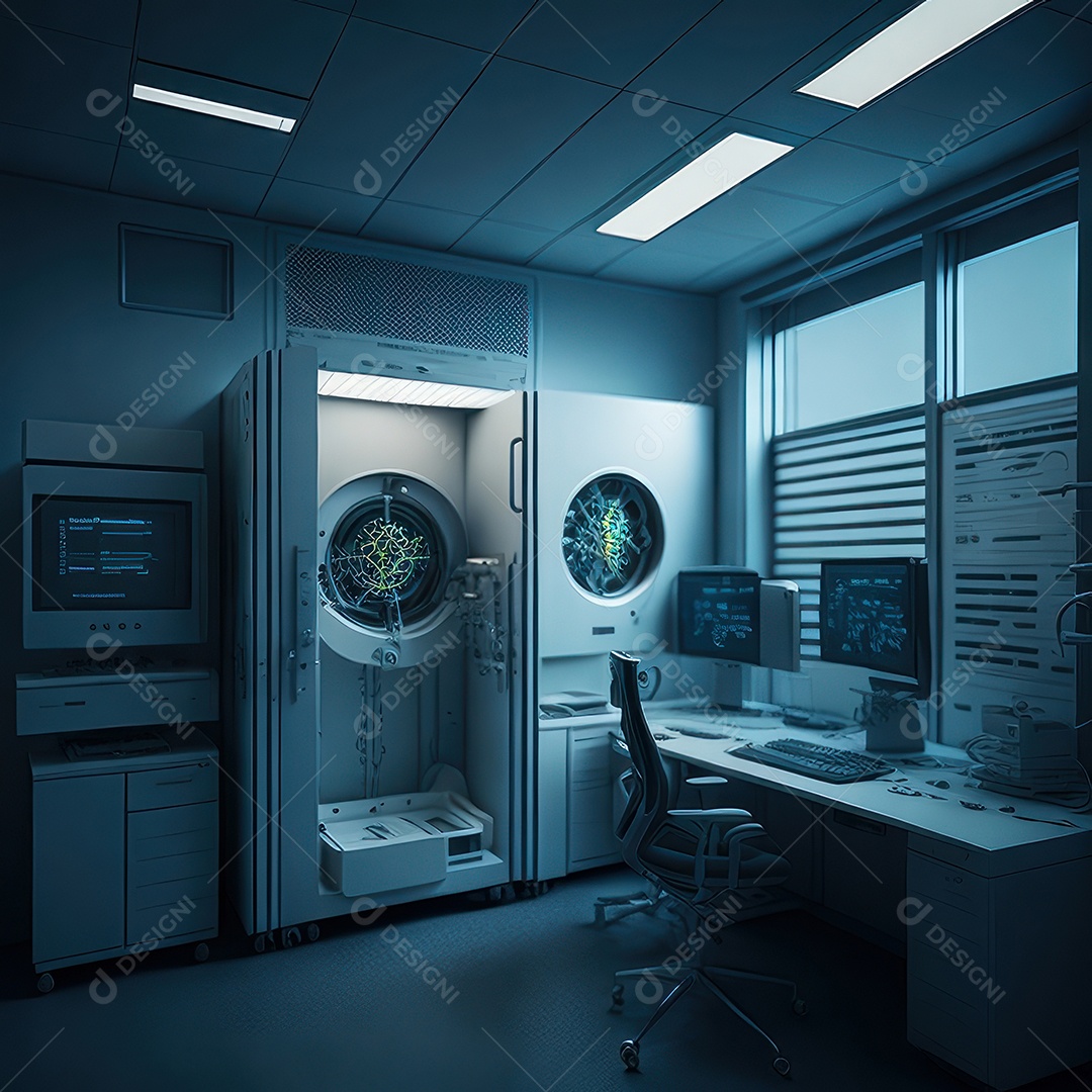 Imagem realista de escritório.