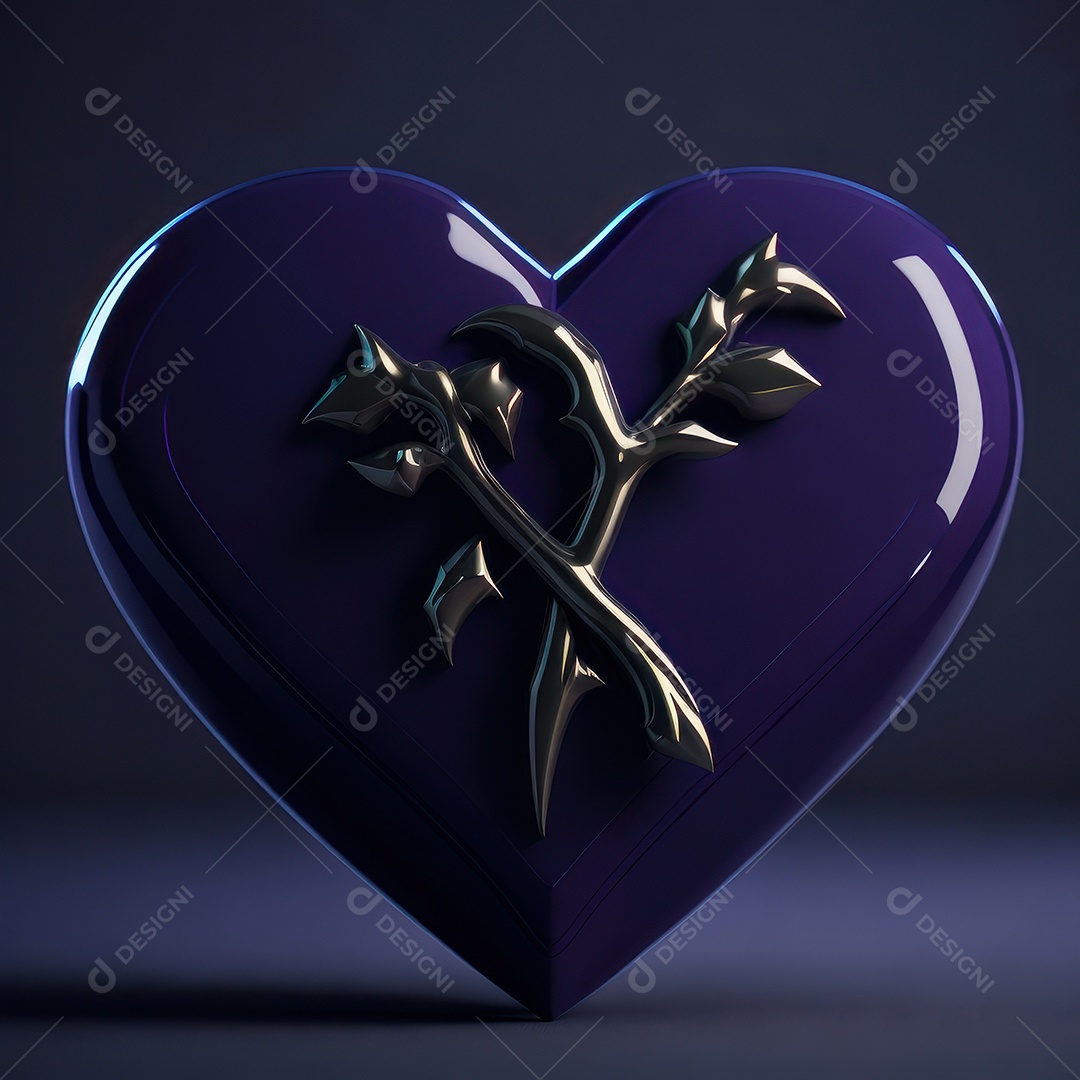 Imagem realista de coração sobre fundo isolado.