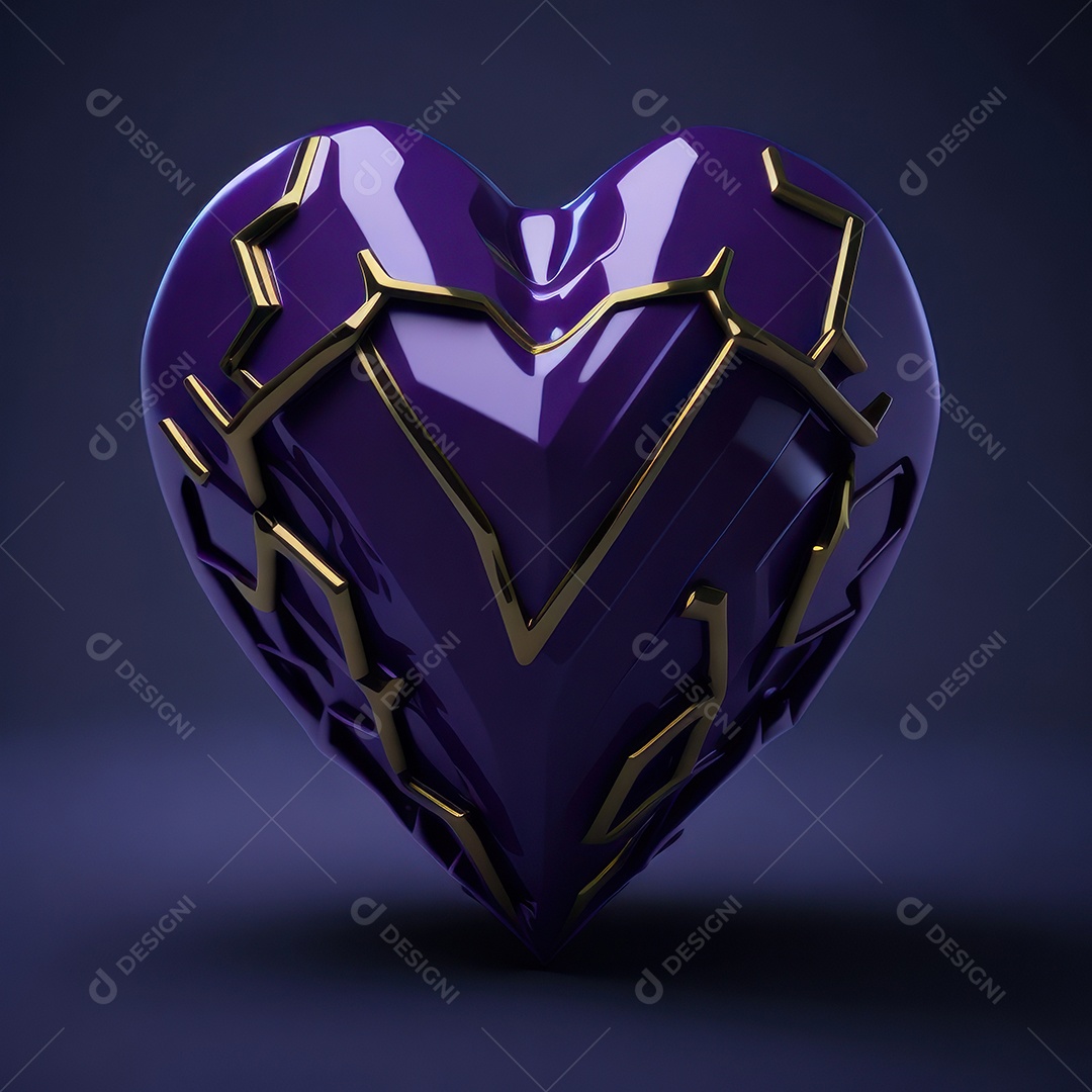 Imagem realista de coração sobre fundo isolado.