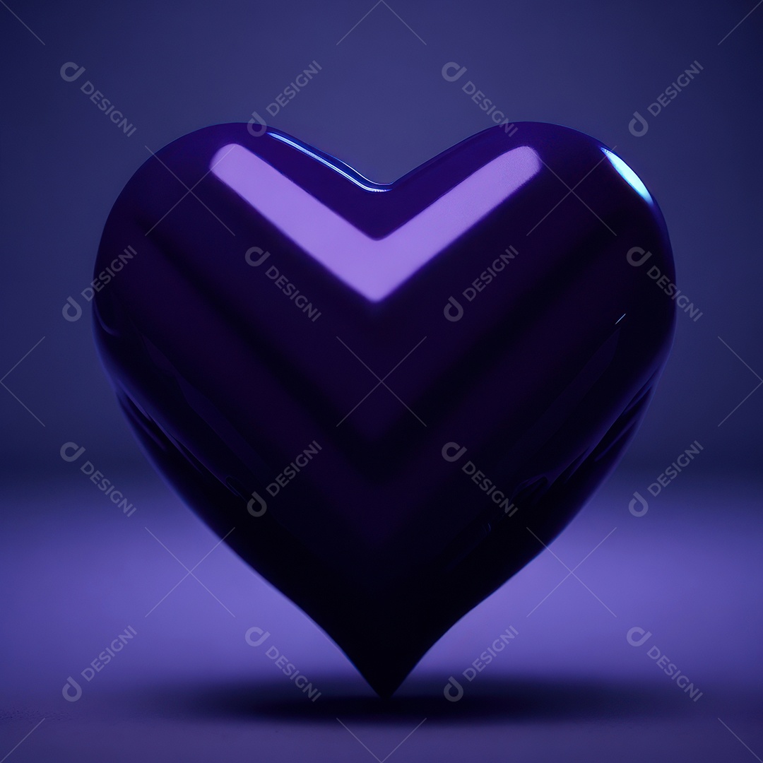 Imagem realista de coração sobre fundo isolado.