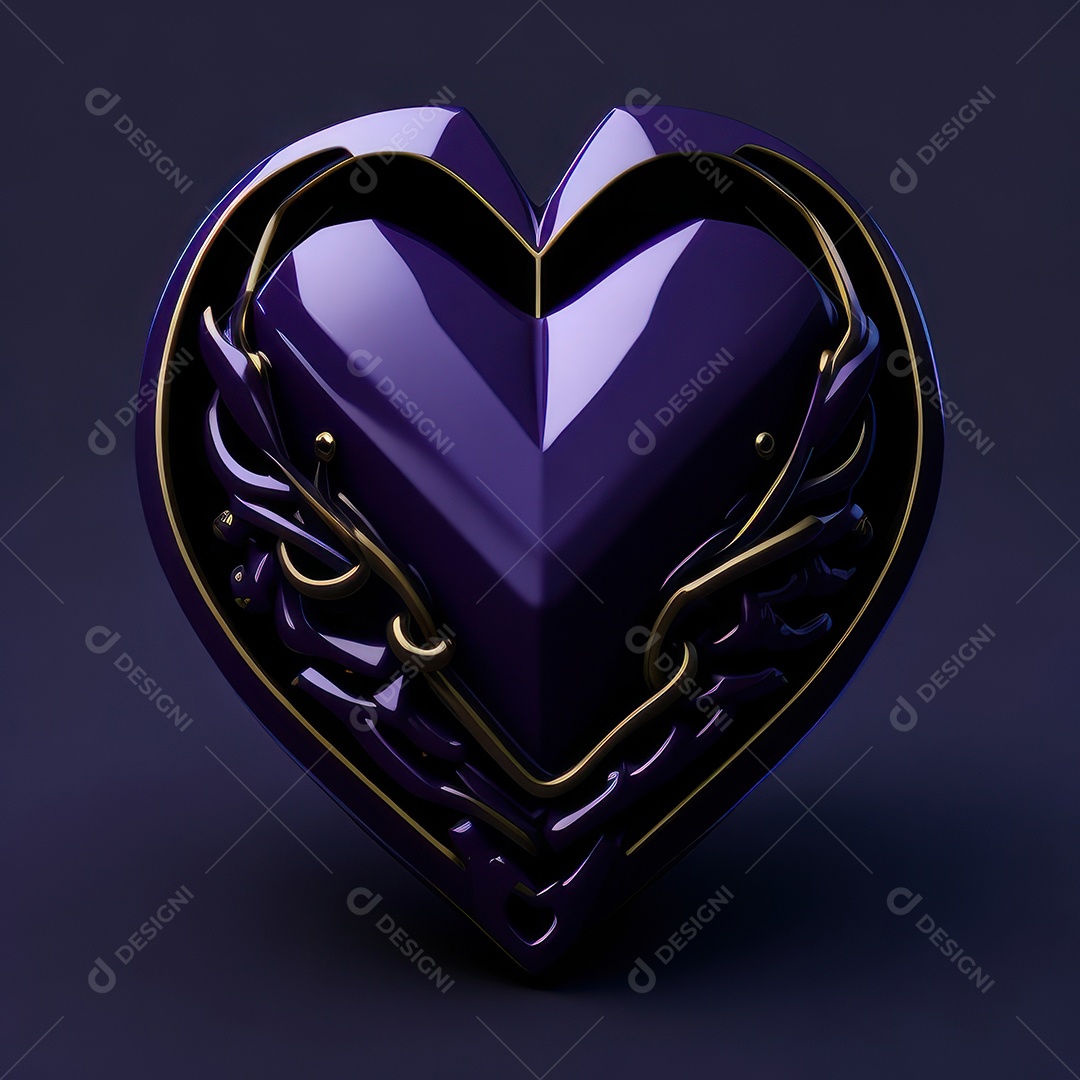 Imagem realista de coração sobre fundo isolado.