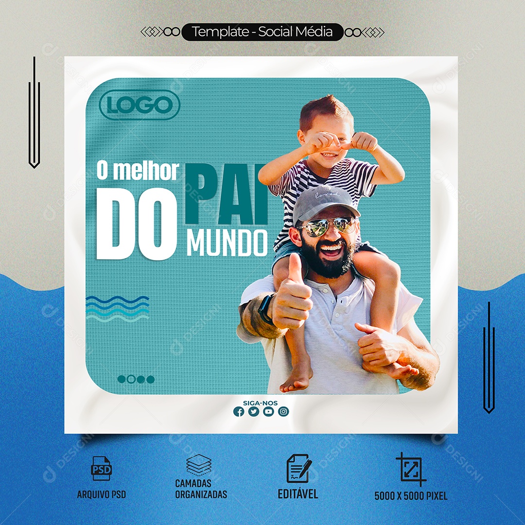 Feed o Melhor Pai Do Mundo Social Media PSD Editável