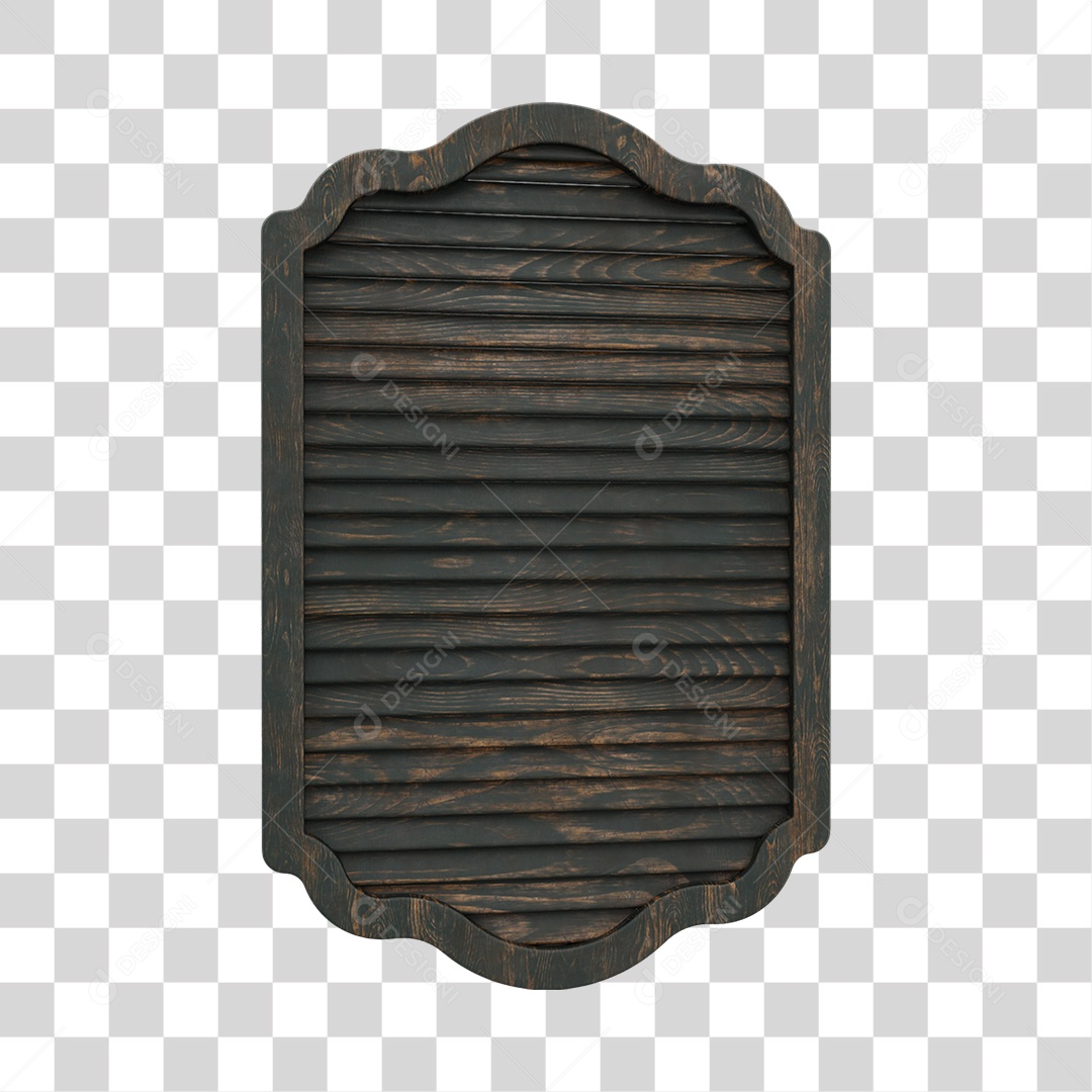 Janela de Madeira Placa PNG Transparente