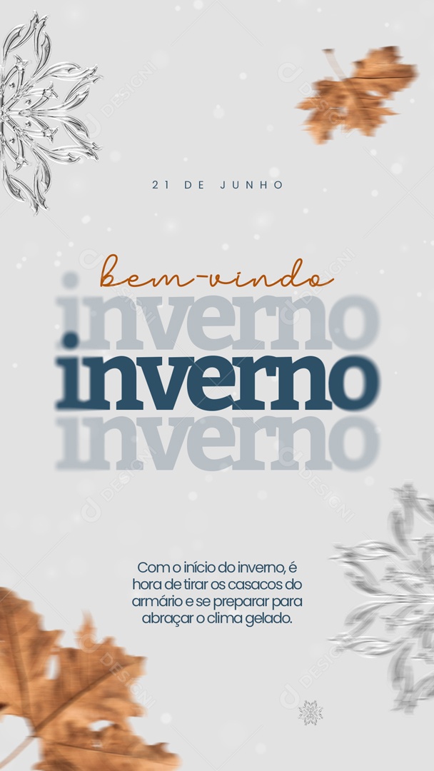 Story Bem Vindo Inverno 21 De Junho Abraçar O Clima Gelado Social Media PSD Editável