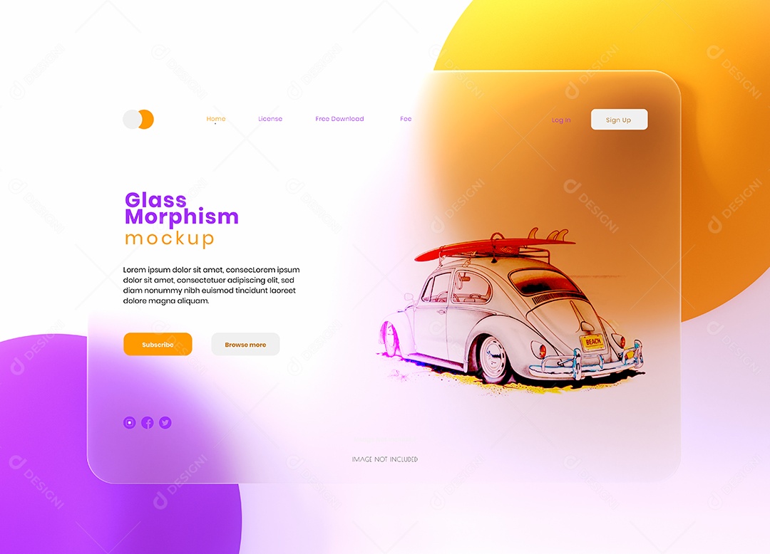 Mockup de Morfismo de Vidro PSD