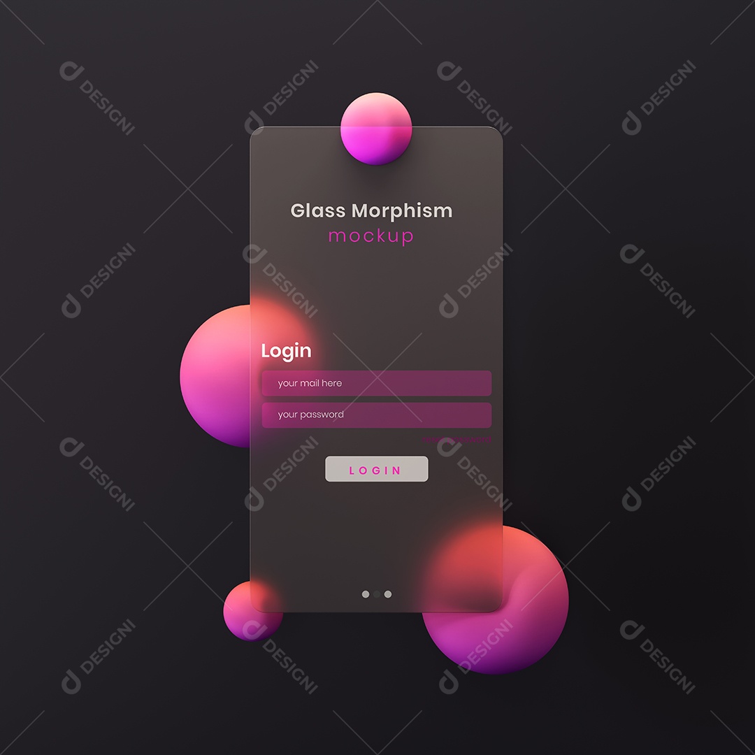 Mockup de Morfismo de Vidro PSD