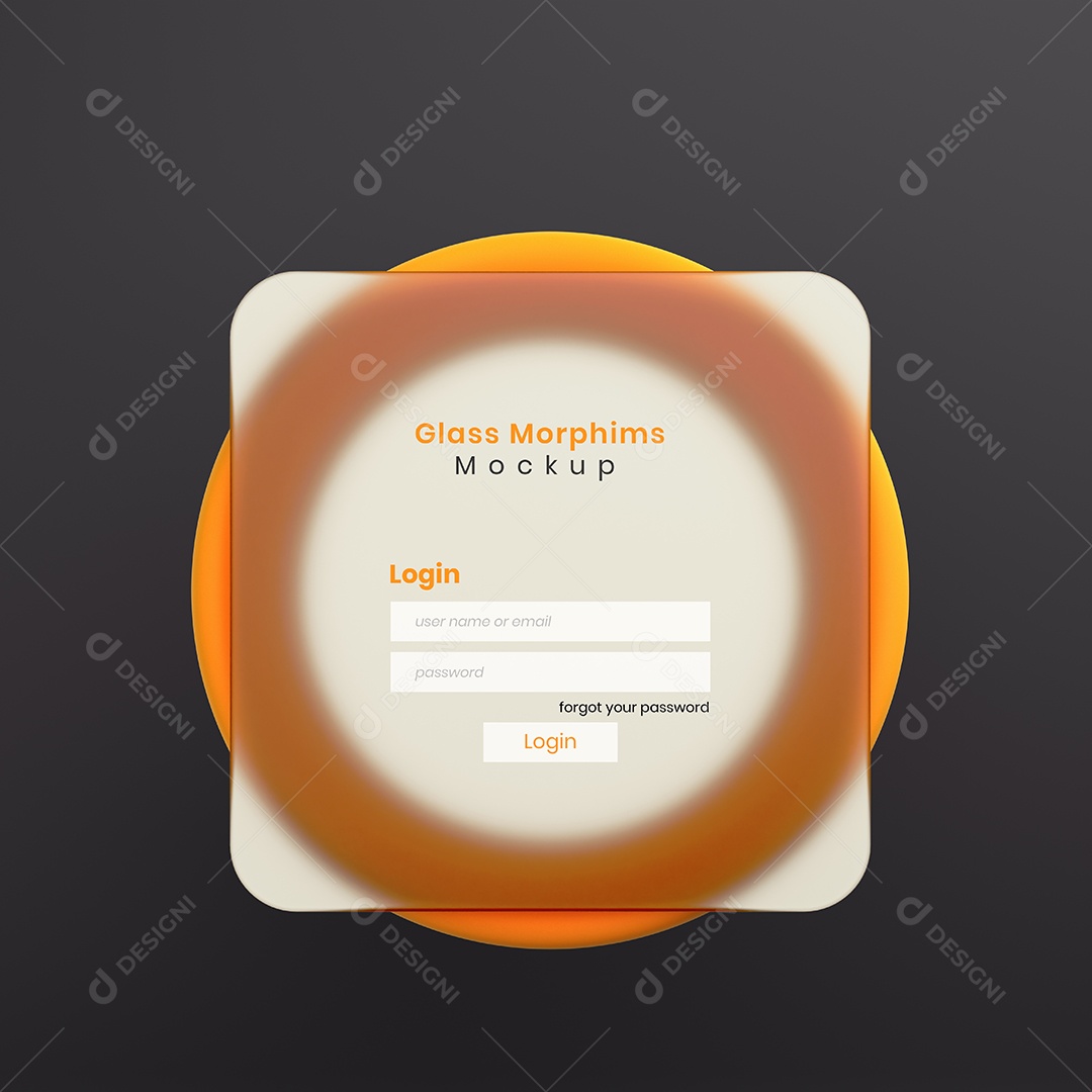 Mockup de Morfismo de Vidro PSD
