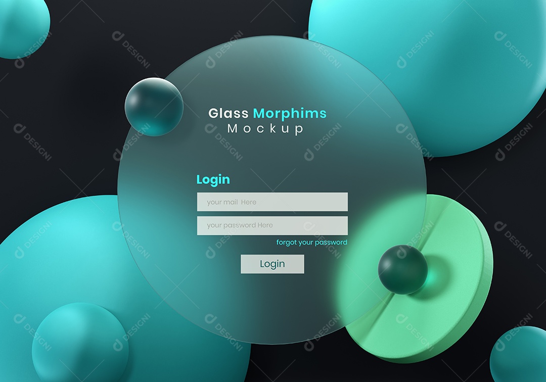 Mockup de Morfismo de Vidro PSD