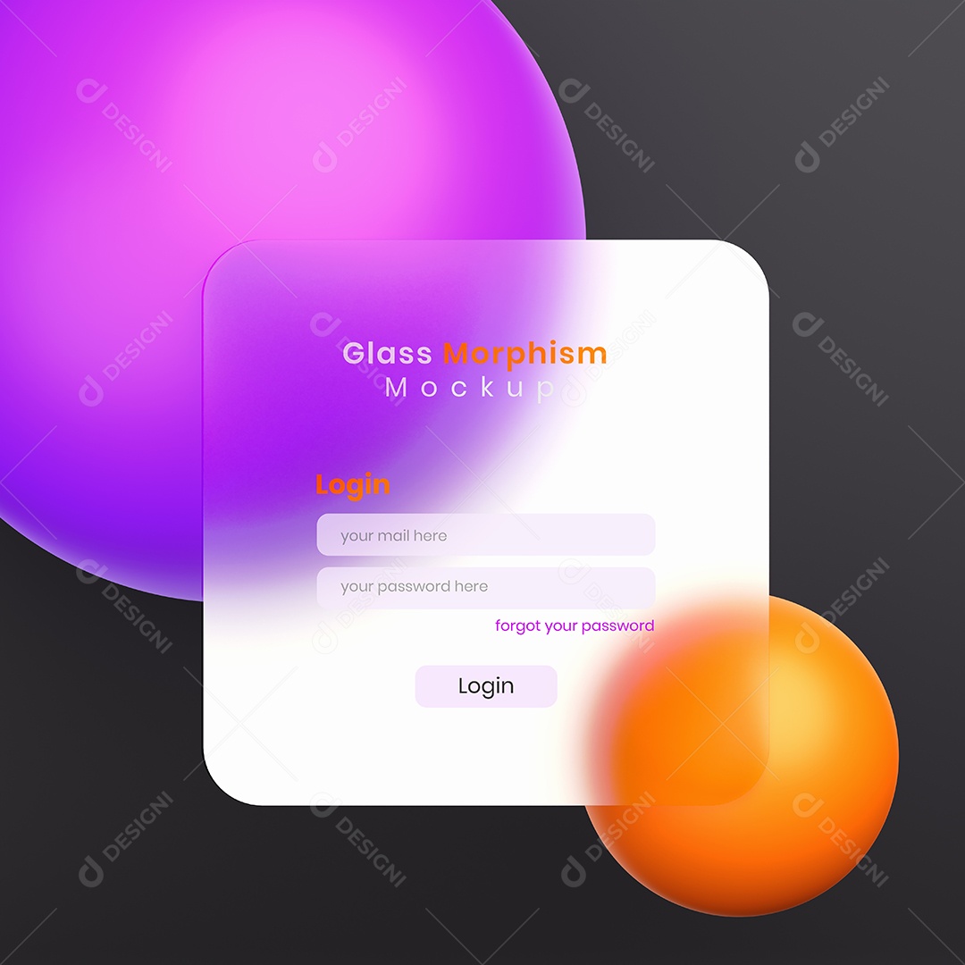 Mockup de Morfismo de Vidro PSD