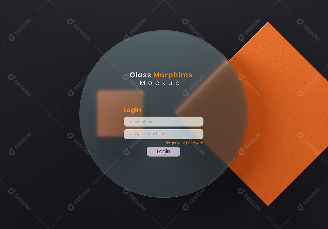 Mockup de Morfismo de Vidro PSD