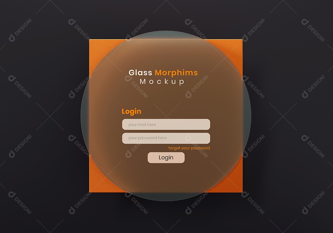 Mockup de Morfismo de Vidro PSD