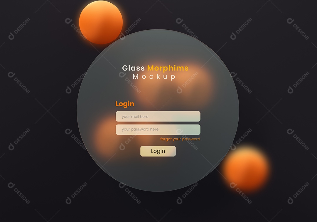 Mockup de Morfismo de Vidro PSD