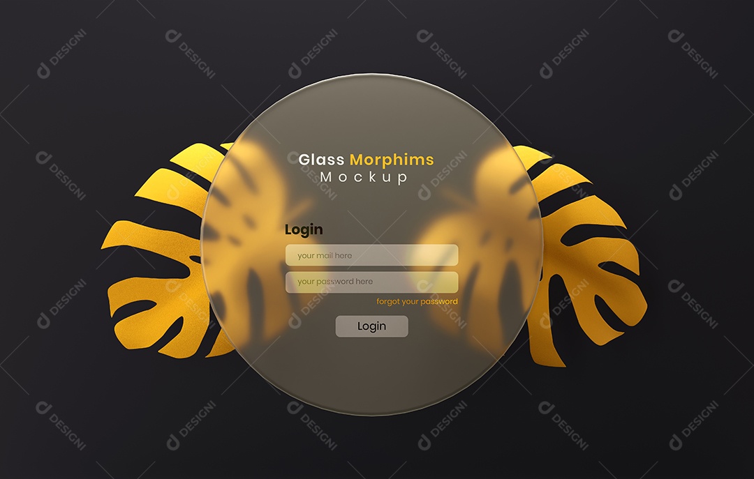 Mockup de Morfismo de Vidro PSD