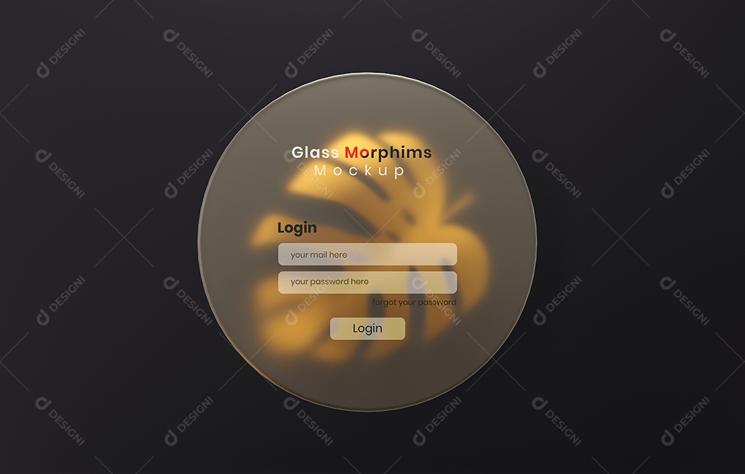 Mockup de Morfismo de Vidro PSD