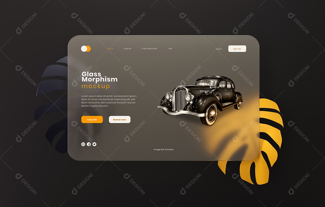 Mockup de Morfismo de Vidro PSD