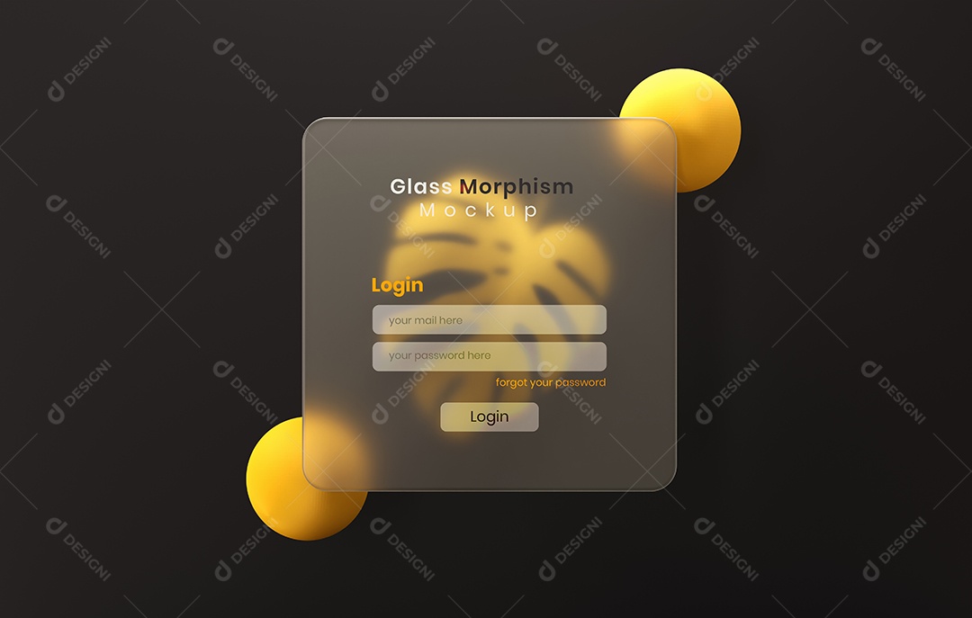 Mockup de Morfismo de Vidro PSD