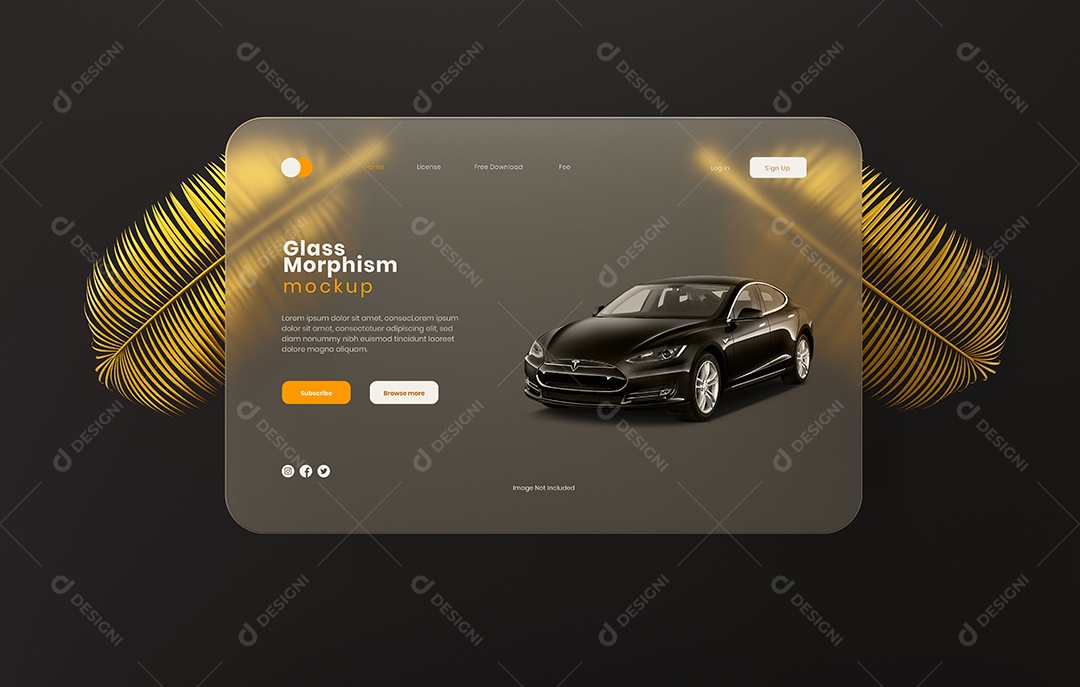 Mockup de Morfismo de Vidro PSD