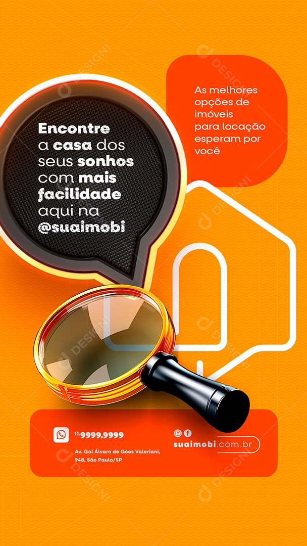 Story Encontre A Casa Dos Seus Sonhos Imobiliária Social Media PSD Editável