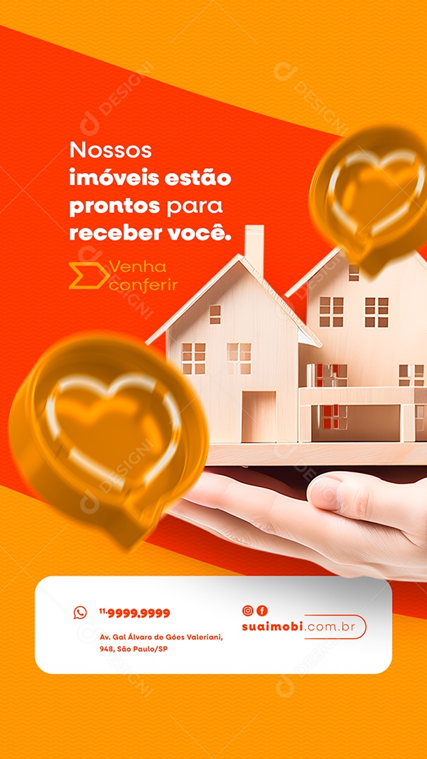 Story Nossos Imóveis Estão Prontos Para Receber Você Imobiliária Social Media PSD Editável