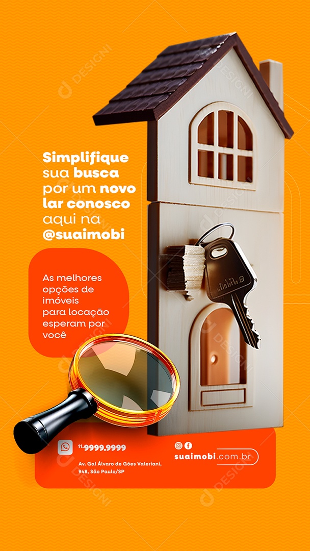Story Simplifique Sua Busca Por Um Novo Imobiliária Social Media PSD Editável