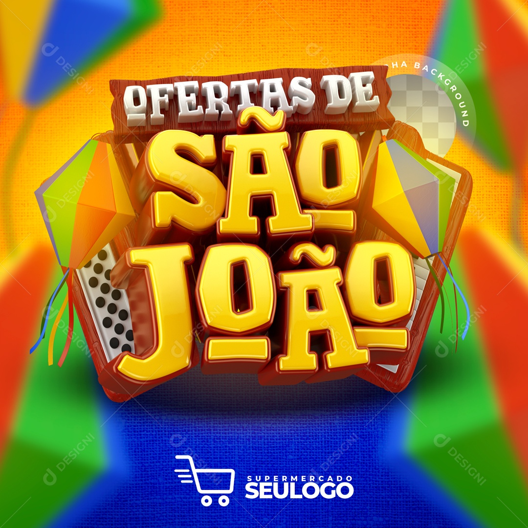 Ofertas De São João Selo 3D Para Composição PSD