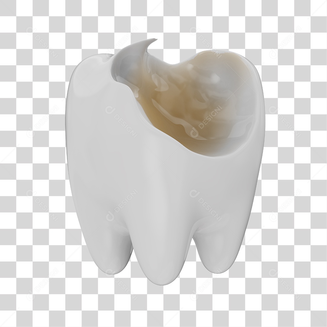 Elemento 3D Odontologia PNG Transparente