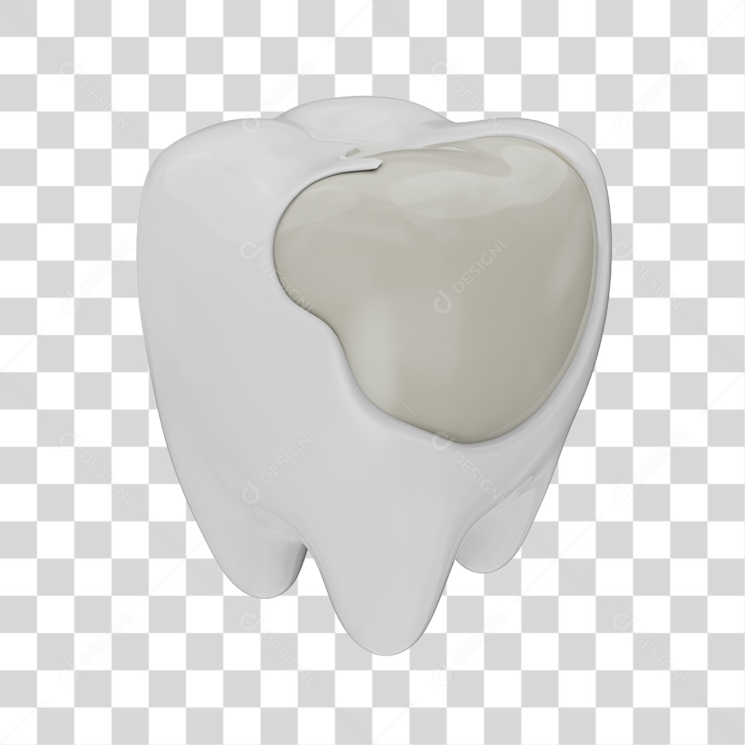 Elemento 3D Odontologia PNG Transparente