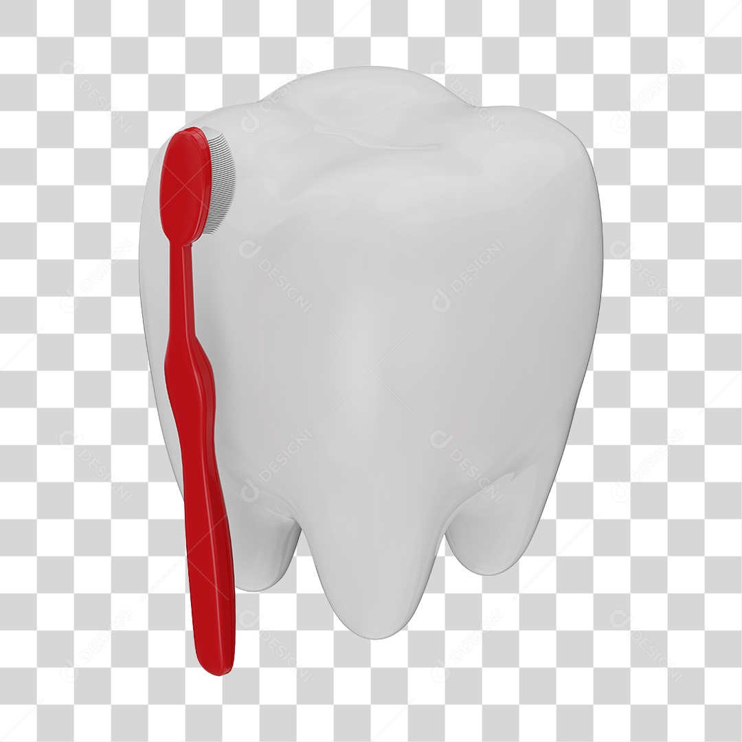 Elemento 3D Odontologia PNG Transparente