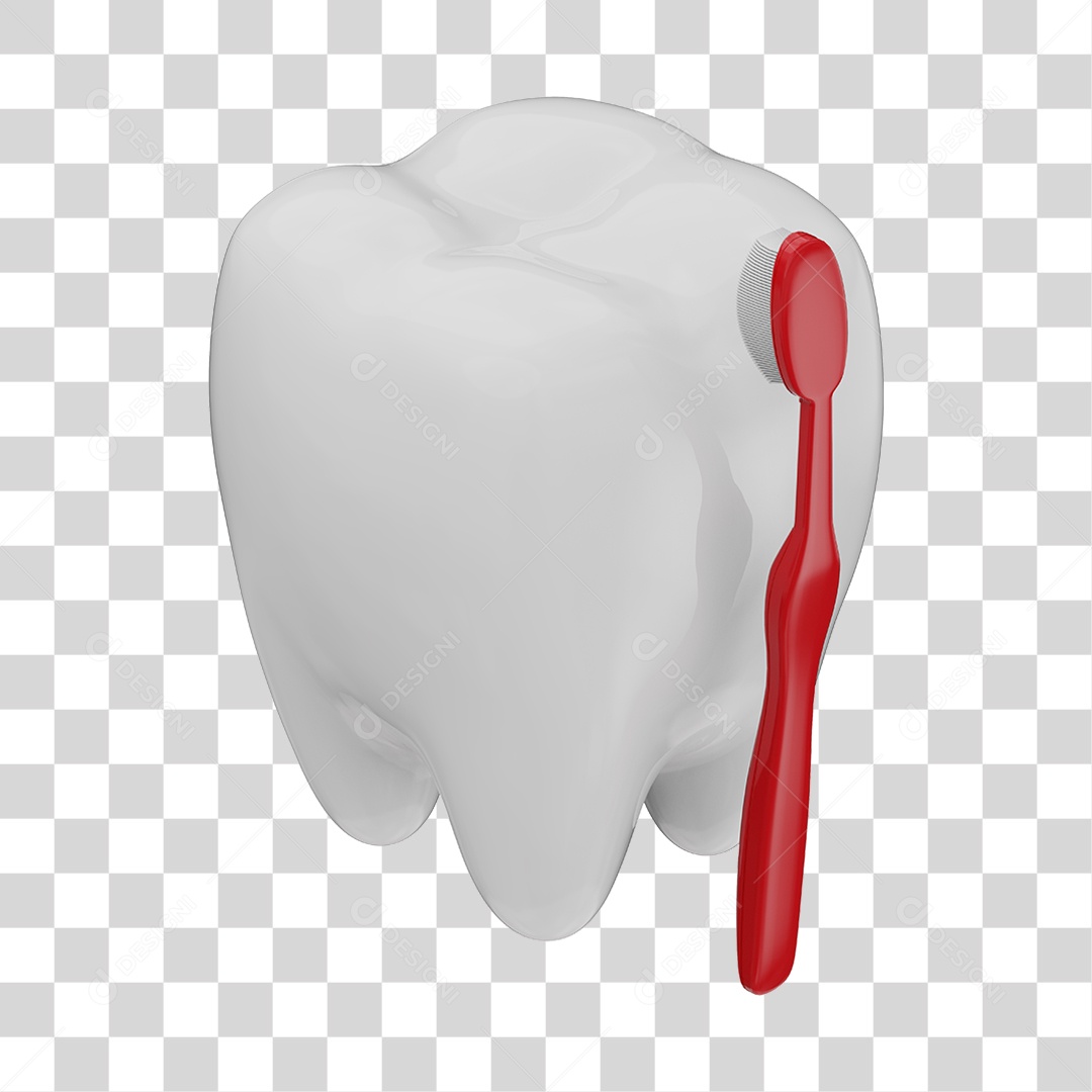 Elemento 3D Odontologia PNG Transparente