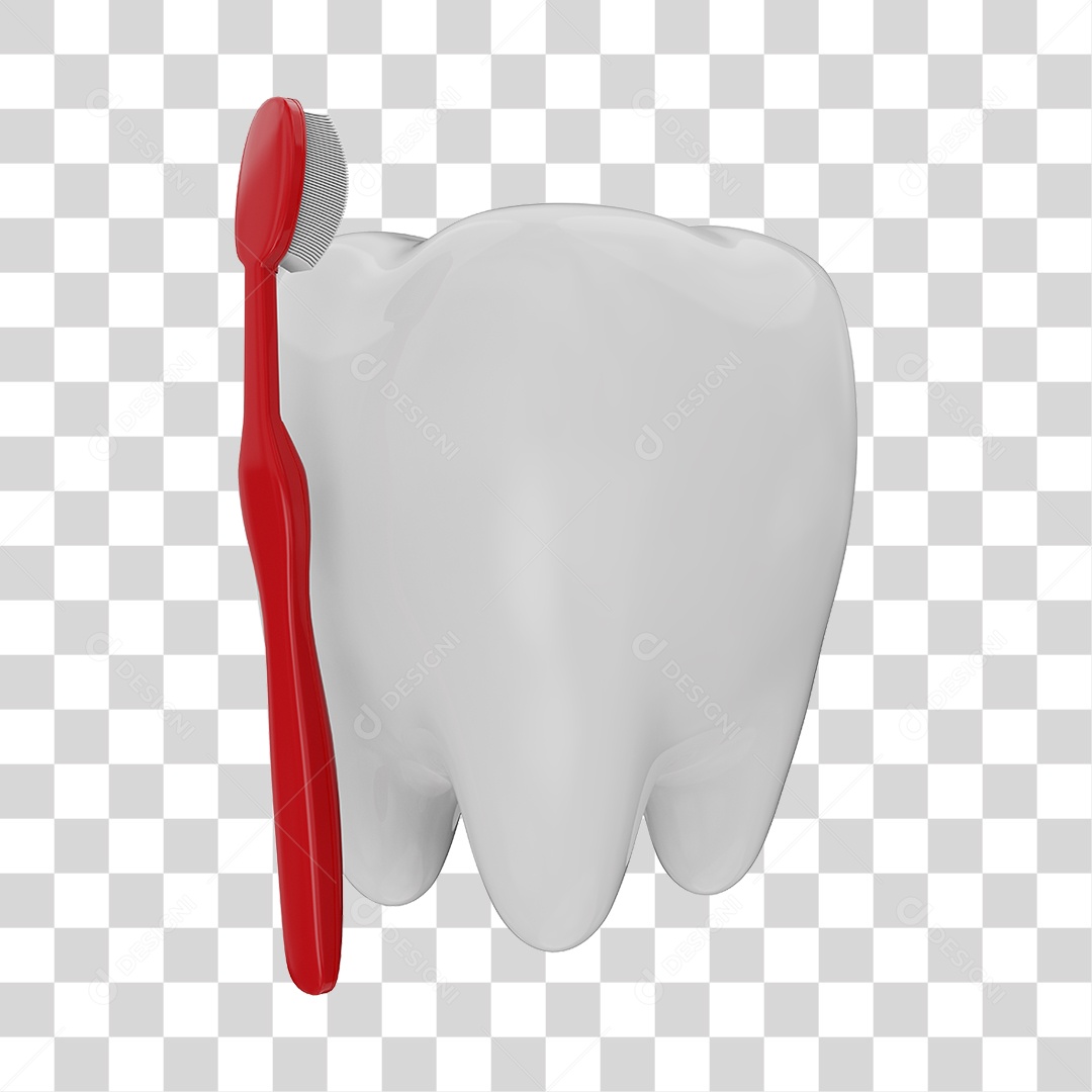 Elemento 3D Odontologia PNG Transparente