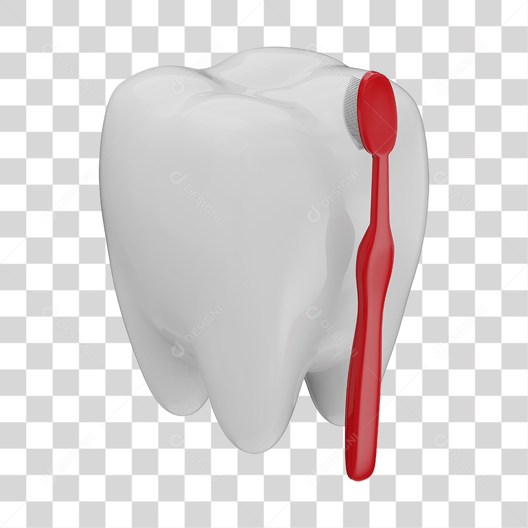 Elemento 3D Odontologia PNG Transparente