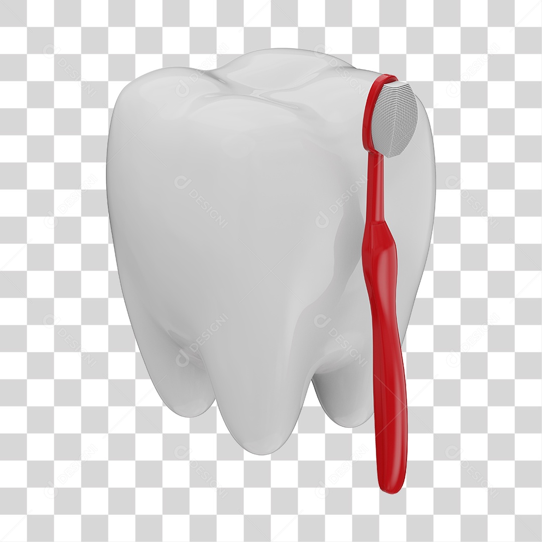 Elemento 3D Odontologia PNG Transparente