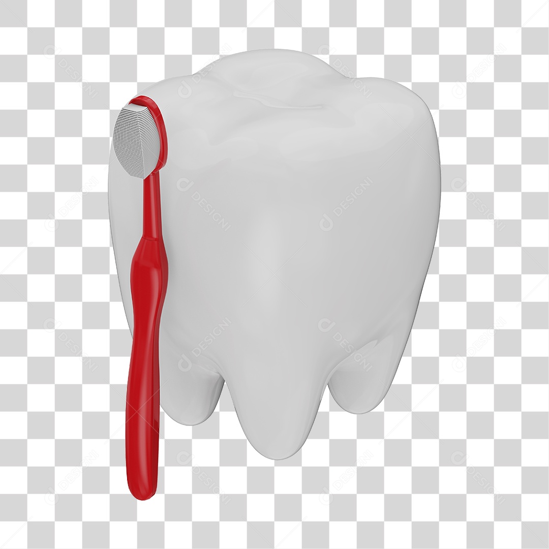 Elemento 3D Odontologia PNG Transparente