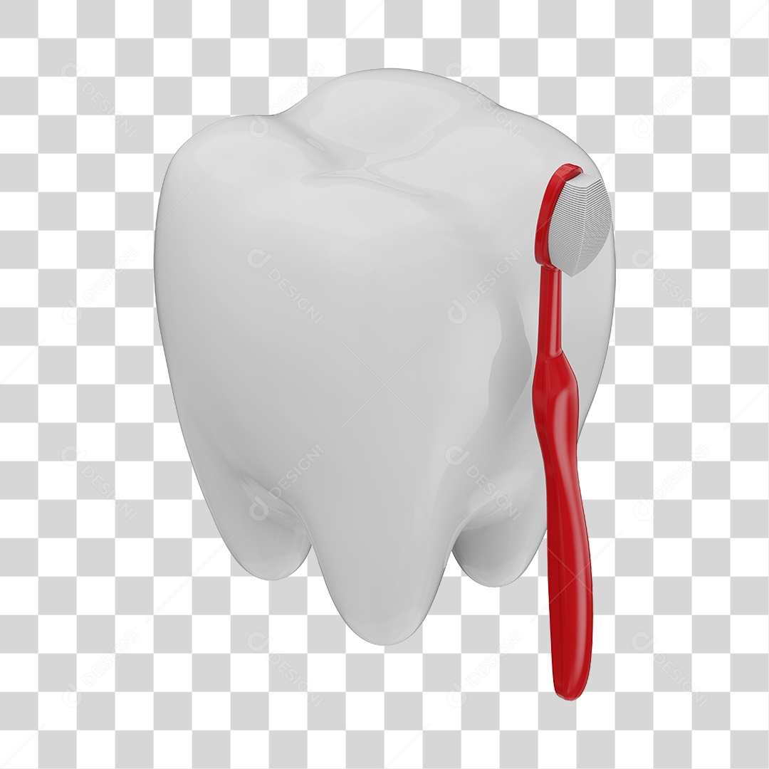 Elemento 3D Odontologia PNG Transparente