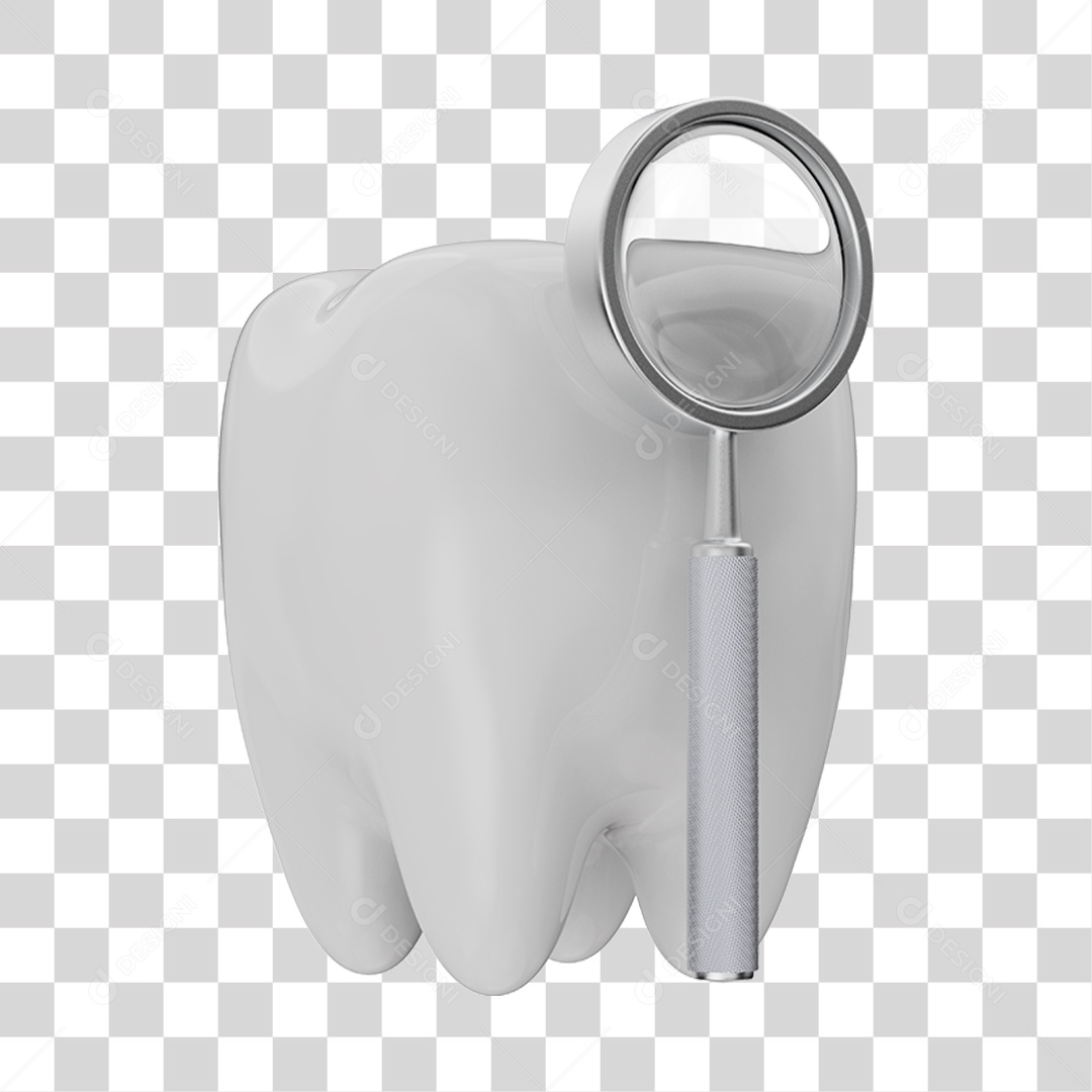 Elemento 3D Odontologia PNG Transparente