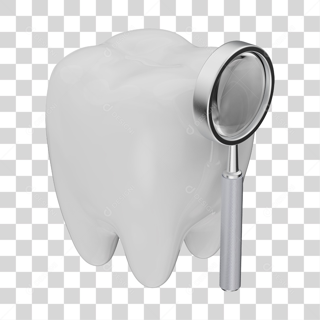 Elemento 3D Odontologia PNG Transparente