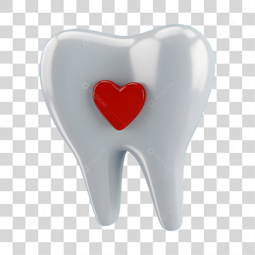 Elemento 3D Odontologia PNG Transparente