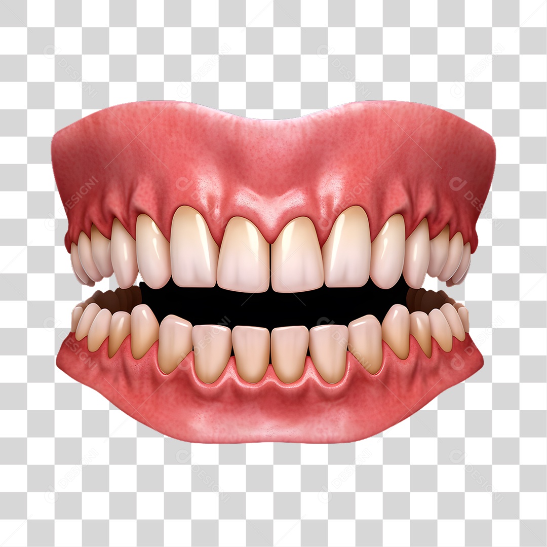 Elemento 3D Odontologia PNG Transparente