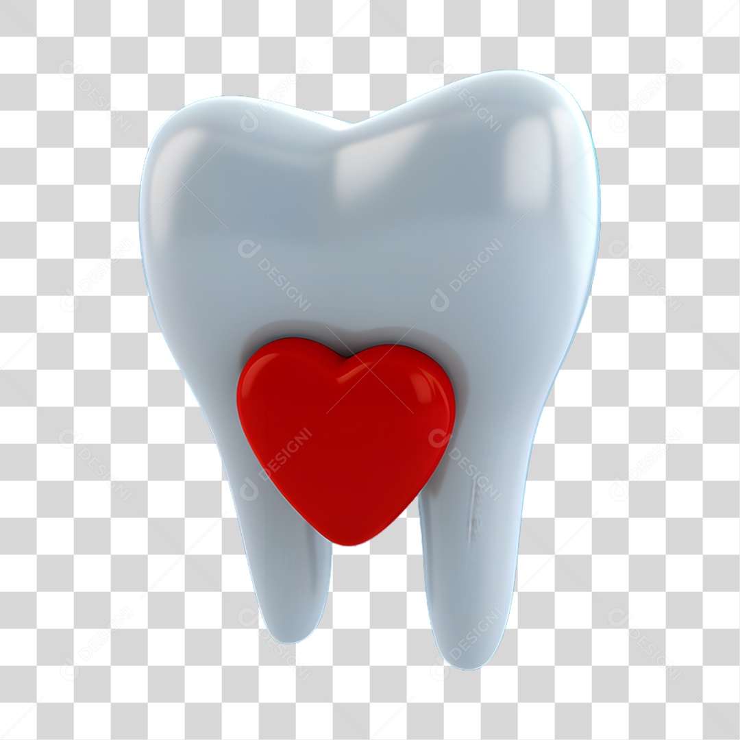 Elemento 3D Odontologia PNG Transparente