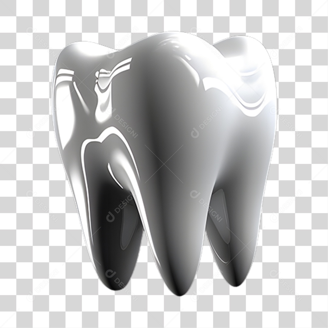 Elemento 3D Odontologia PNG Transparente