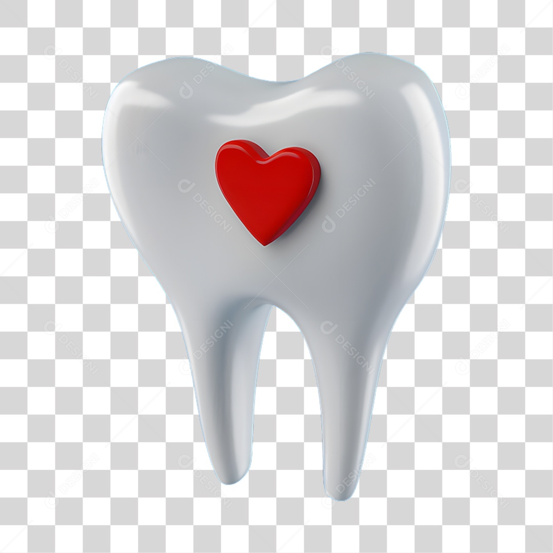 Elemento 3D Odontologia PNG Transparente