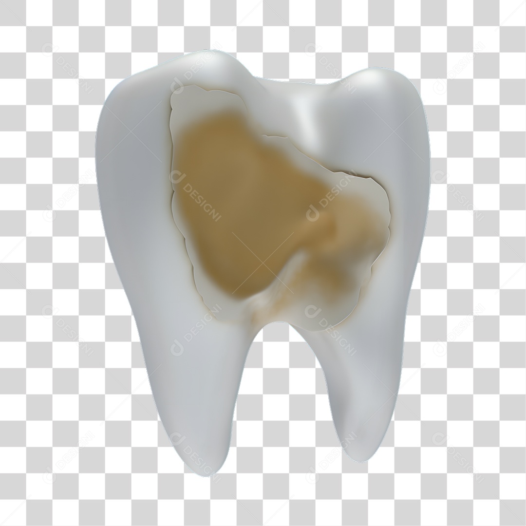 Elemento 3D Odontologia PNG Transparente