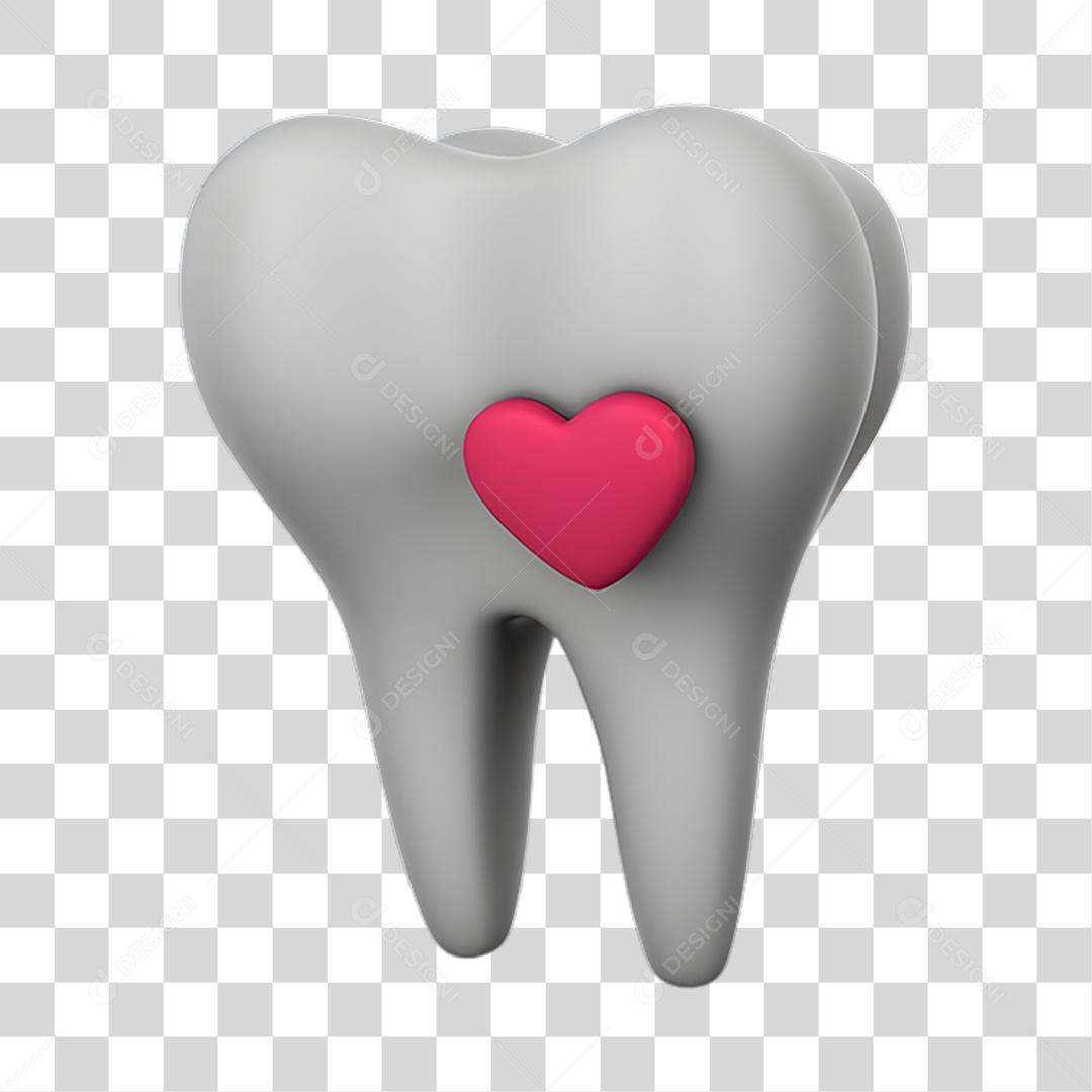 Elemento 3D Odontologia PNG Transparente